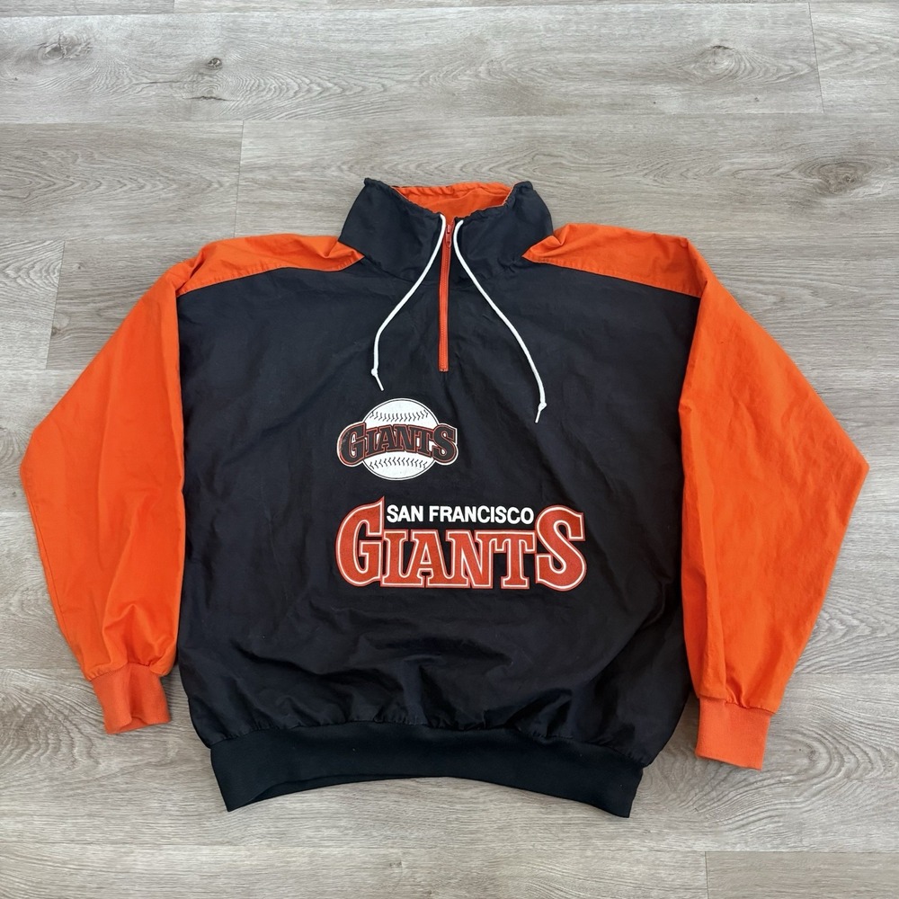 Vintage 90s San Francisco Giants Pullover Jacket Mens XL Made In USA Talon Zip